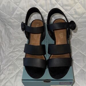 Toms Black Strappy Women's Sandals